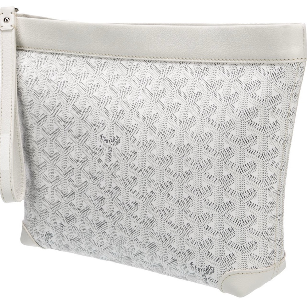 GOYARD 
Goyardine Conti Pouch White